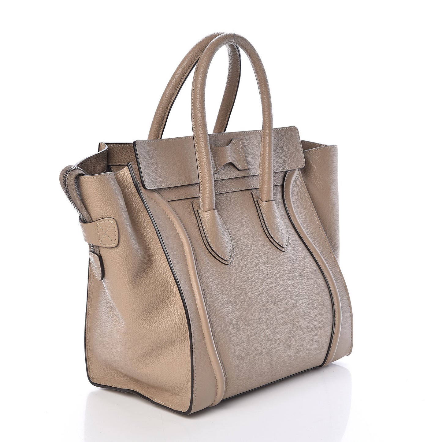 Drummed Calfskin Mini Luggage Dune