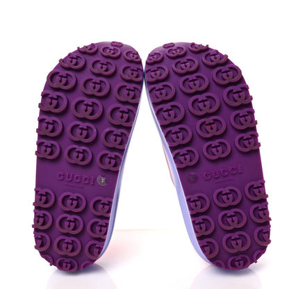 Gucci Soft Rubber Womens Interlocking G Platform 42mm Slide Sandals 35 Sugar Pink 5 of 8