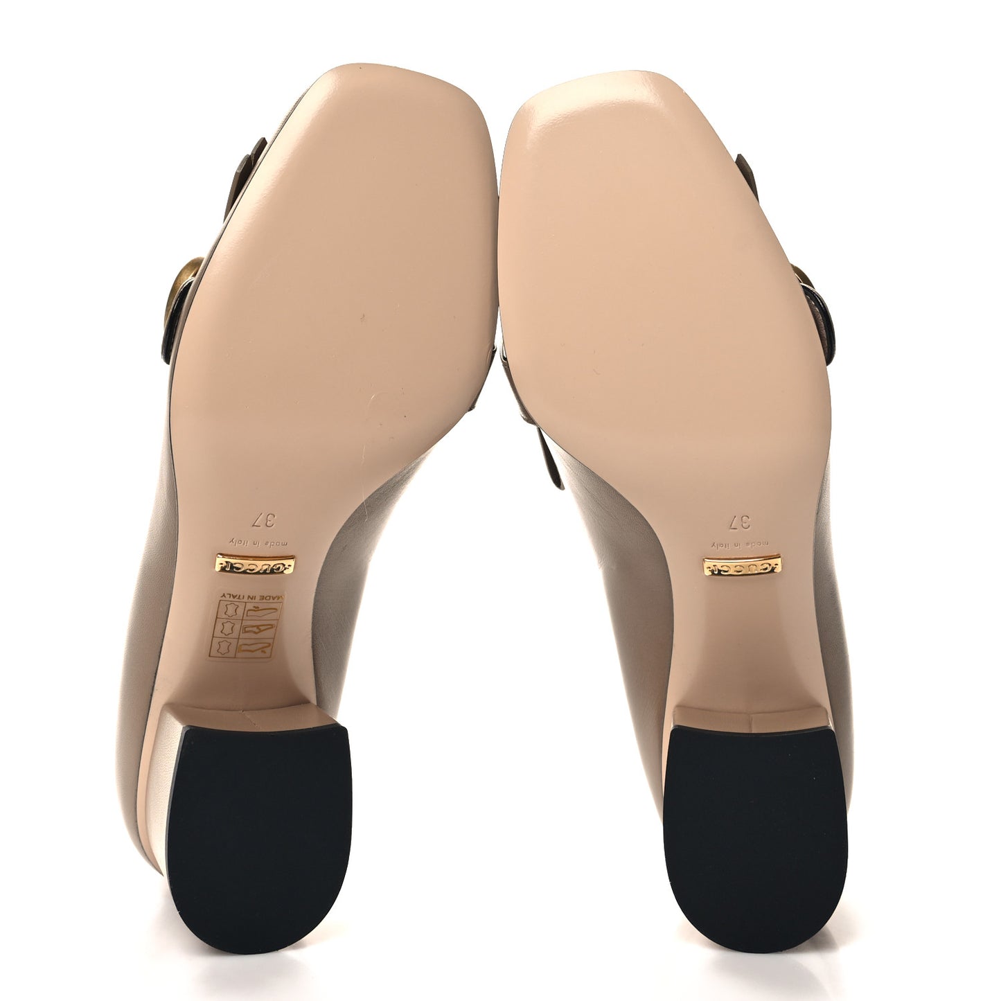 Malaga Kid GG Marmont Fringe 50mm Loafer Pumps 37 Mud