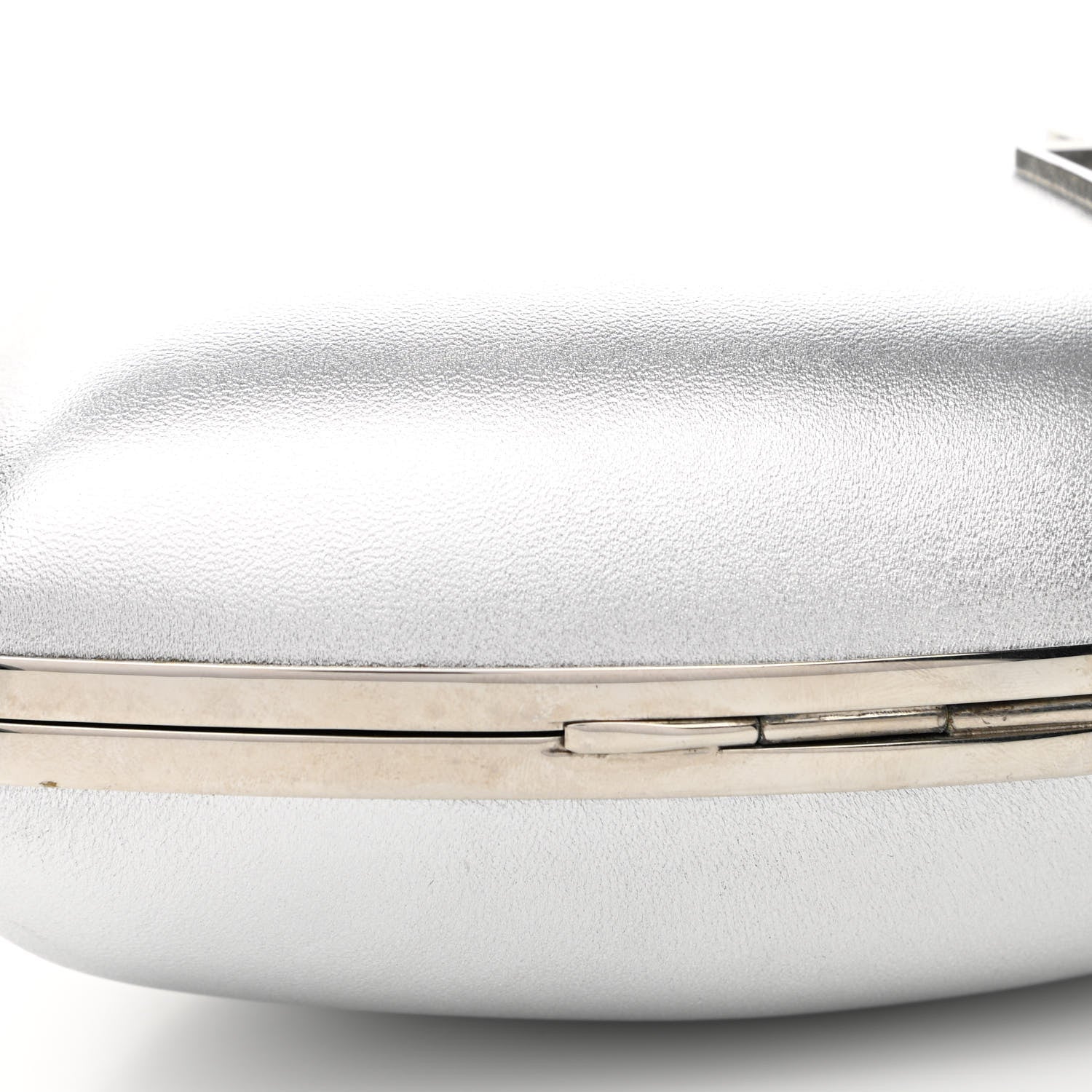Saint Laurent Smooth Calfskin Heart Monogram Love Box Crossbody Silver 9 of 11