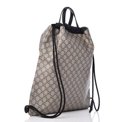 Gucci GG Supreme Monogram Angry Cat Drawstring Backpack 3 of 10
