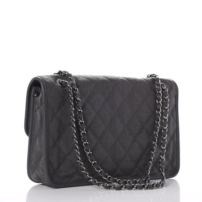 Chanel Caviar Quilted Large French Riviera Flap Dark Grey 4 of 9