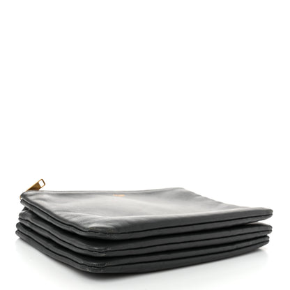 Celine Lambskin Small Trio Crossbody Bag Anthracite 4 of 13