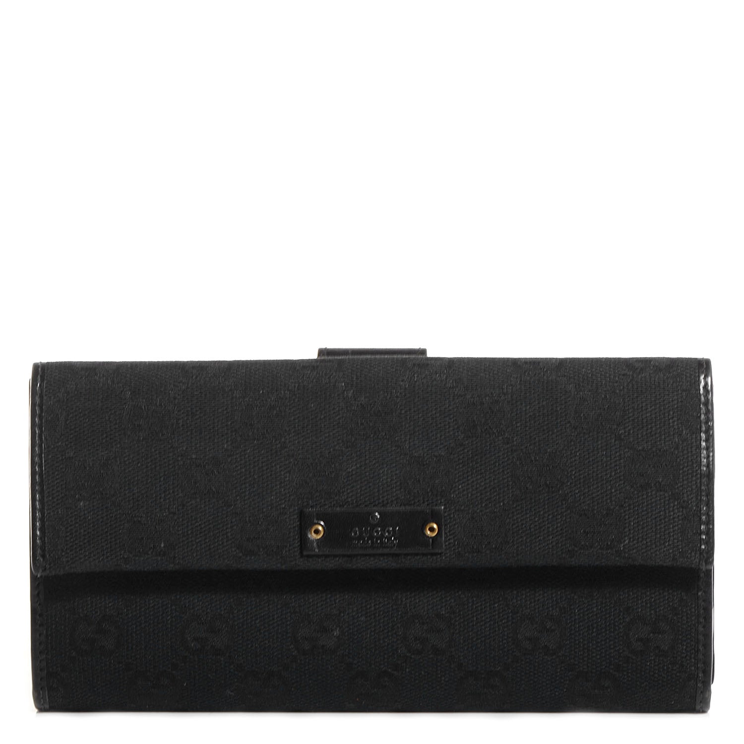 Gucci Monogram Continental Wallet Black 1 of 7