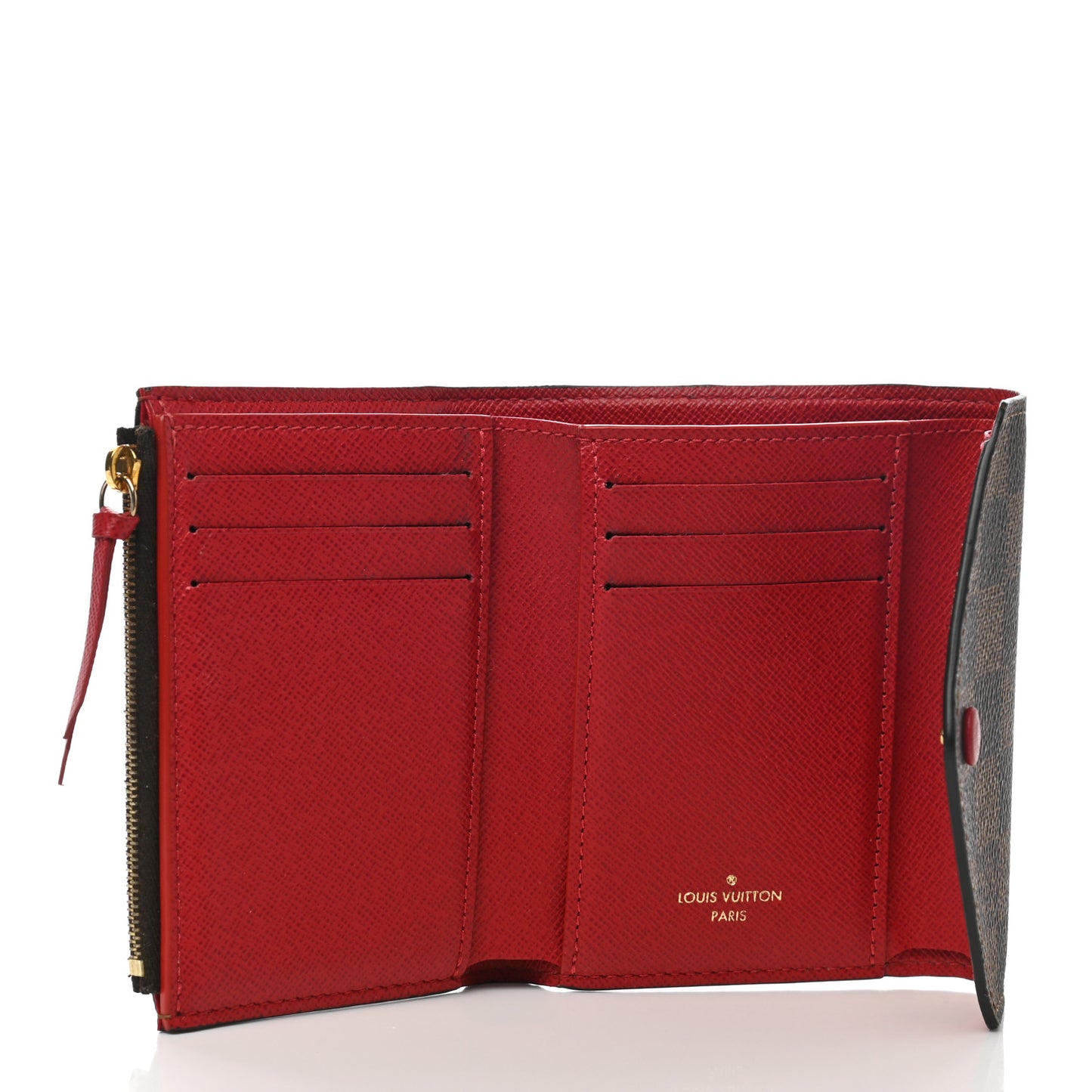 Damier Ebene Victorine Wallet Red