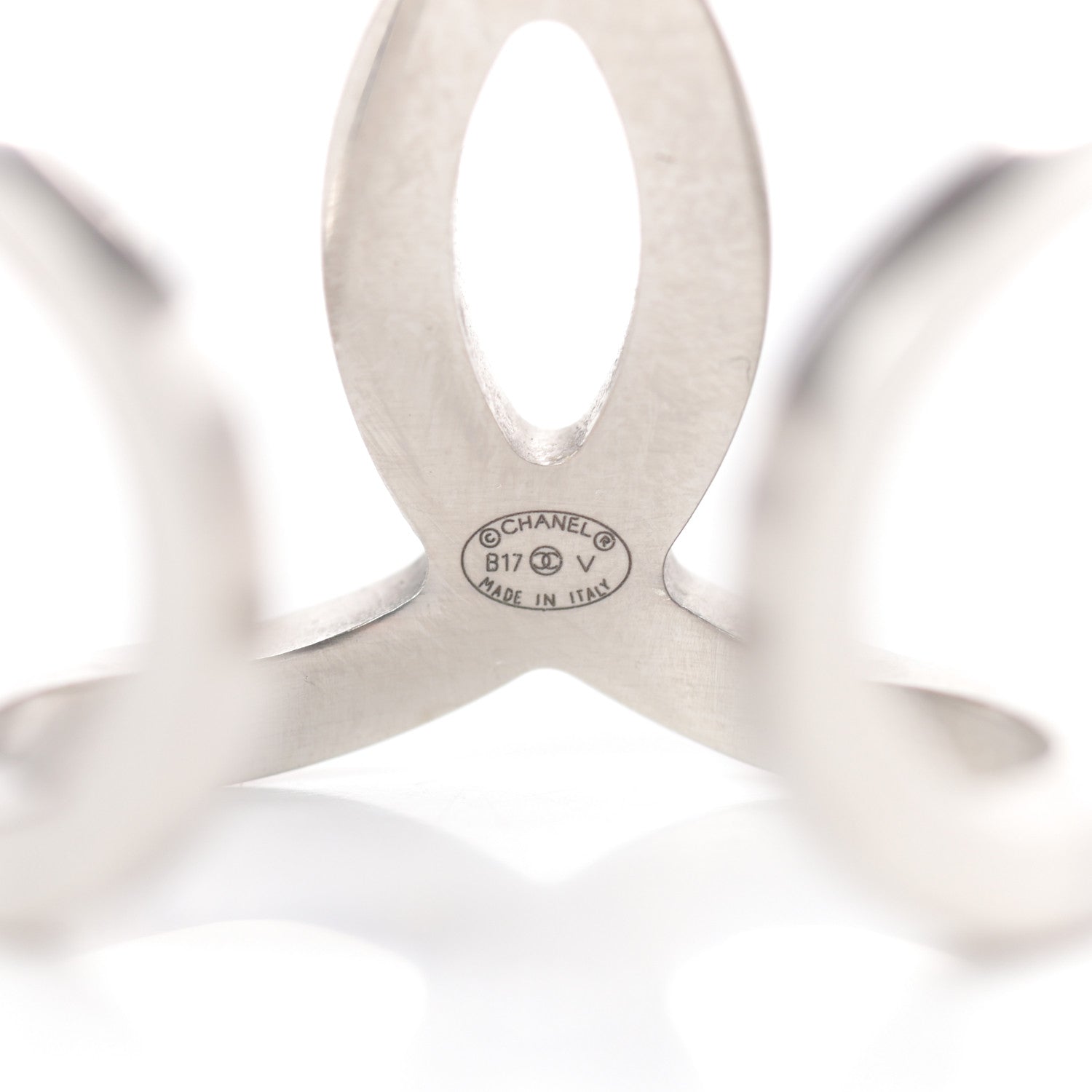 Chanel Metal CC Ring 61 Silver 4 of 6