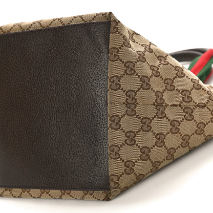 Gucci GG Monogram Small Web Handle Bucket Tote Dark Brown 10 of 10