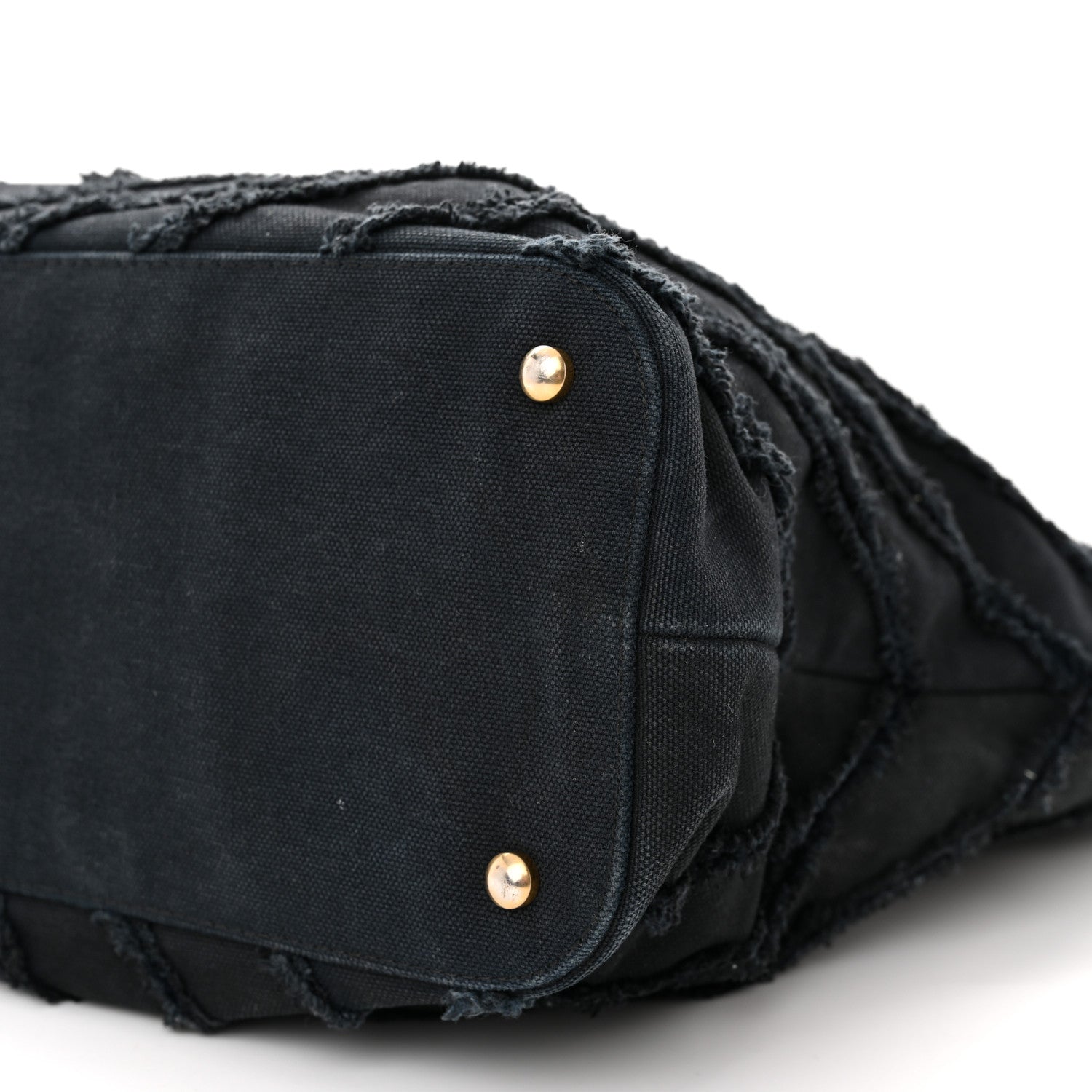 Chanel Canvas Chevron Cuba Patchwork Shopper Tote Black 10 of 10