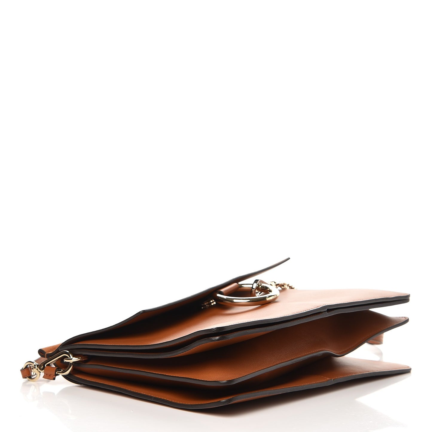 Suede Calfskin Medium Faye Shoulder Bag Tobacco