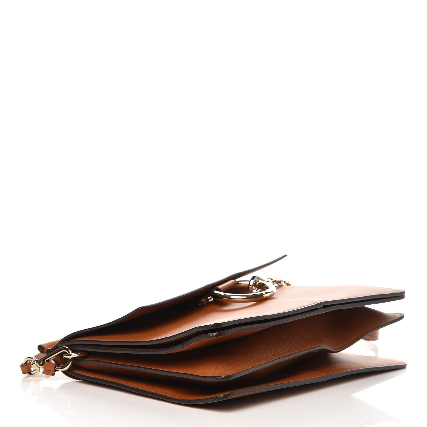Chloe Suede Calfskin Medium Faye Shoulder Bag Tobacco 4 of 9