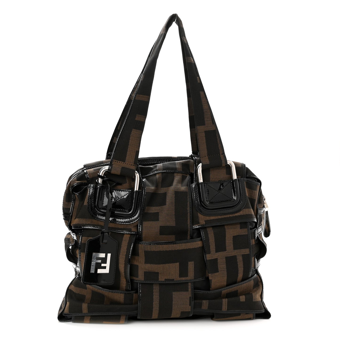 Patent Zucca Crossword Grande Bag Tobacco