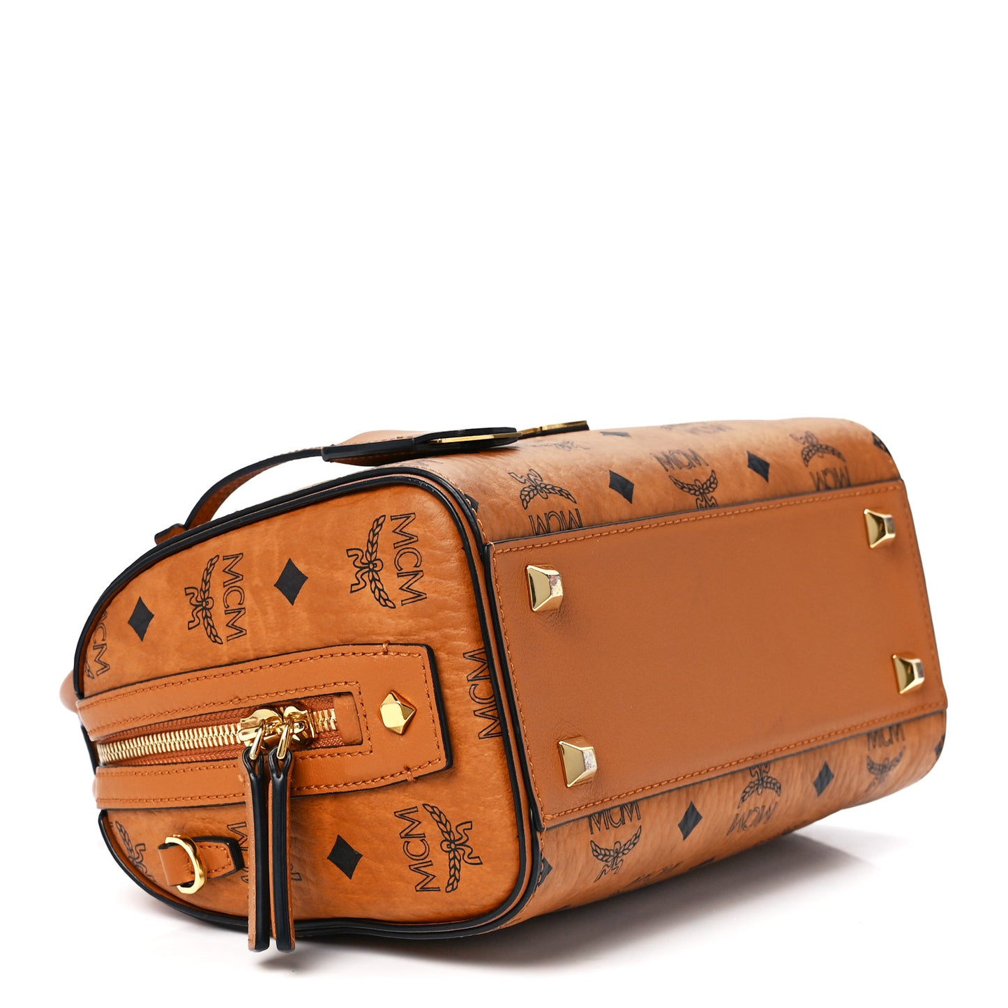 Visetos Small Essential Boston Bag Cognac