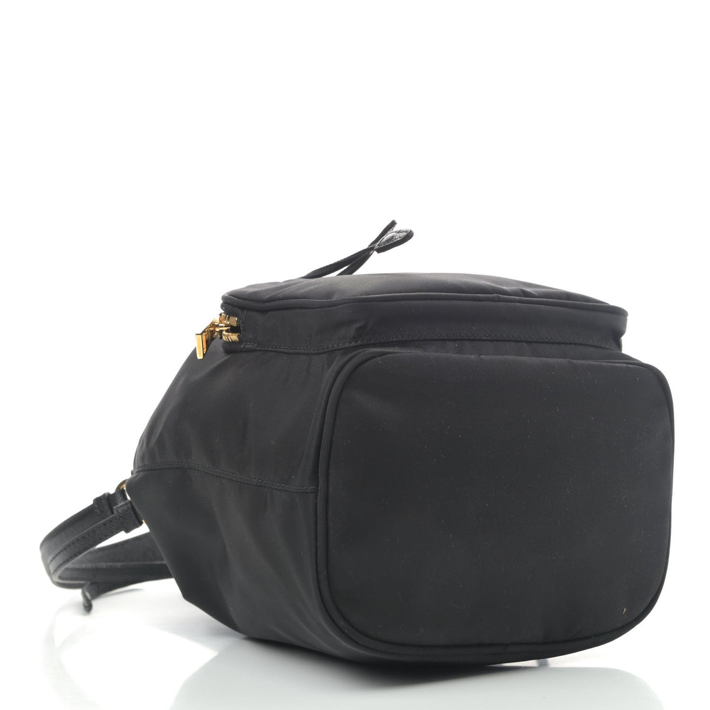 Tessuto Nylon Saffiano Mini Bucket Crossbody Bag Black