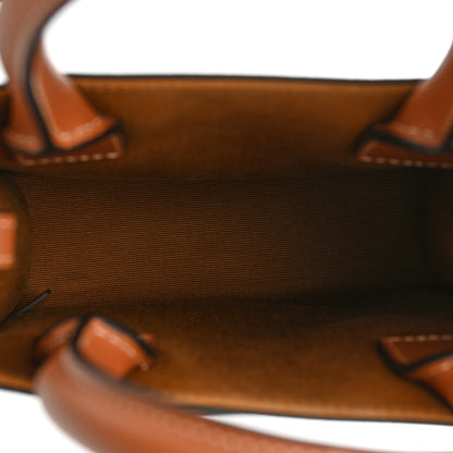 Celine Triomphe Canvas Calfskin Mini Vertical Cabas Tan 5 of 7