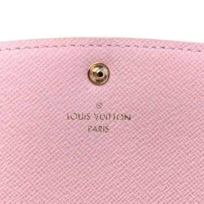 Louis Vuitton Damier Azur Emilie Wallet Rose Ballerine 4 of 5