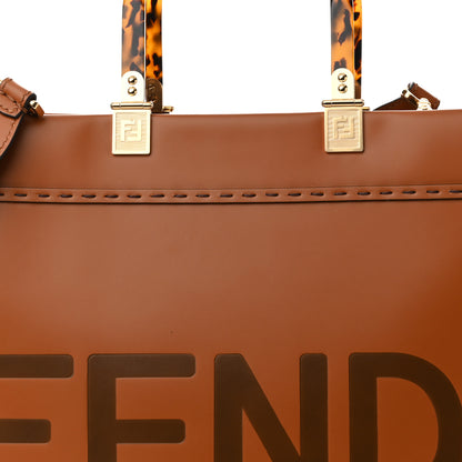 Fendi Vitello King Plexiglass Medium Fendi Sunshine Shopper Tote Cuoio 9 of 11