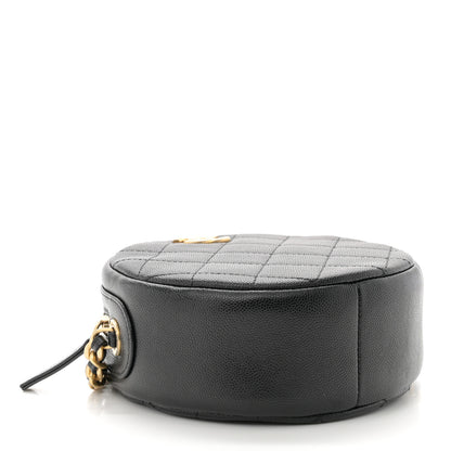 Chanel Caviar Quilted Small Round Bag With Chain Black 4 of 10