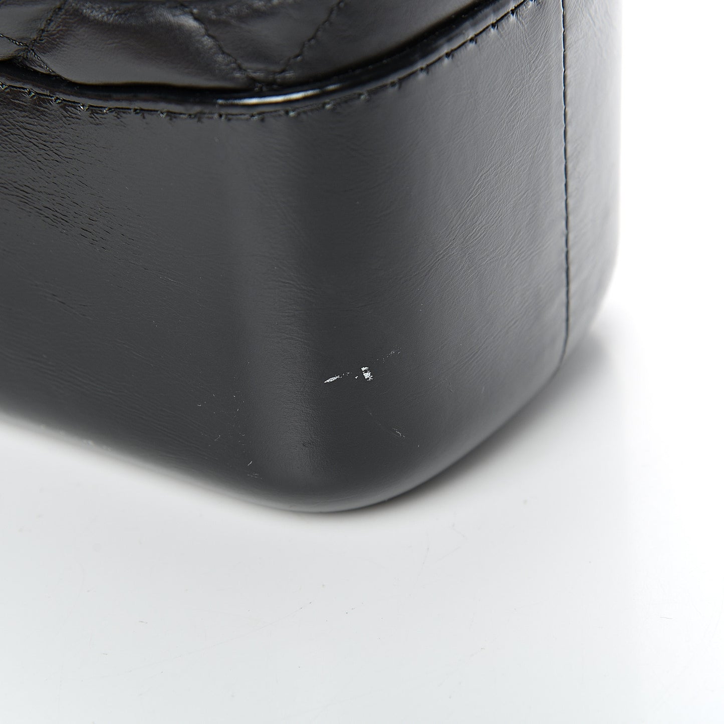 Aged Calfskin Quilted Medium Gabrielle Hobo Black