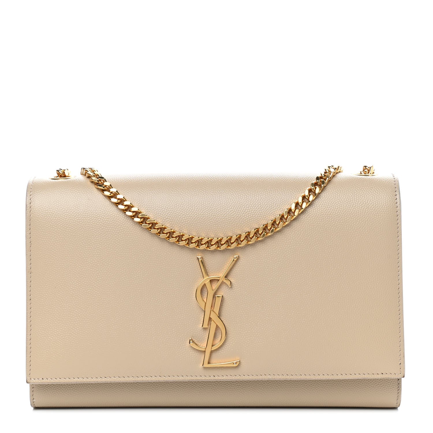Saint Laurent Grain De Poudre Medium Monogram Kate Satchel Nude Powder 1 of 10