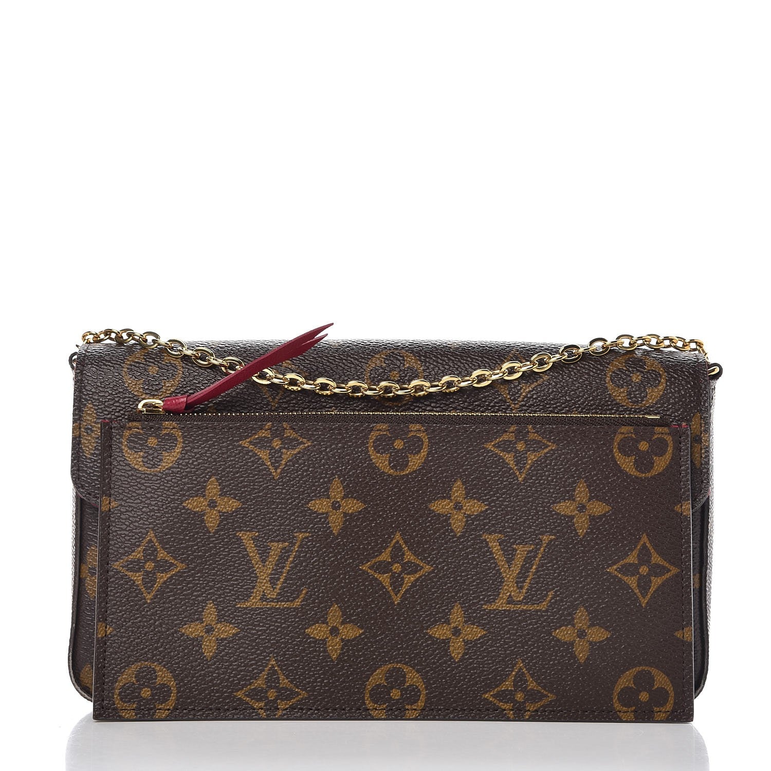 Louis Vuitton Monogram Pochette Felicie Chain Wallet Fuchsia 3 of 14