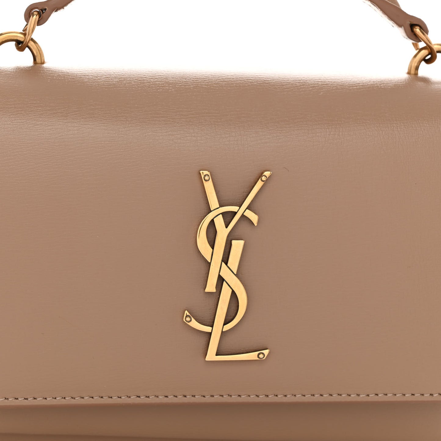 Calfskin Monogram Sunset Chain Wallet Nude Powder