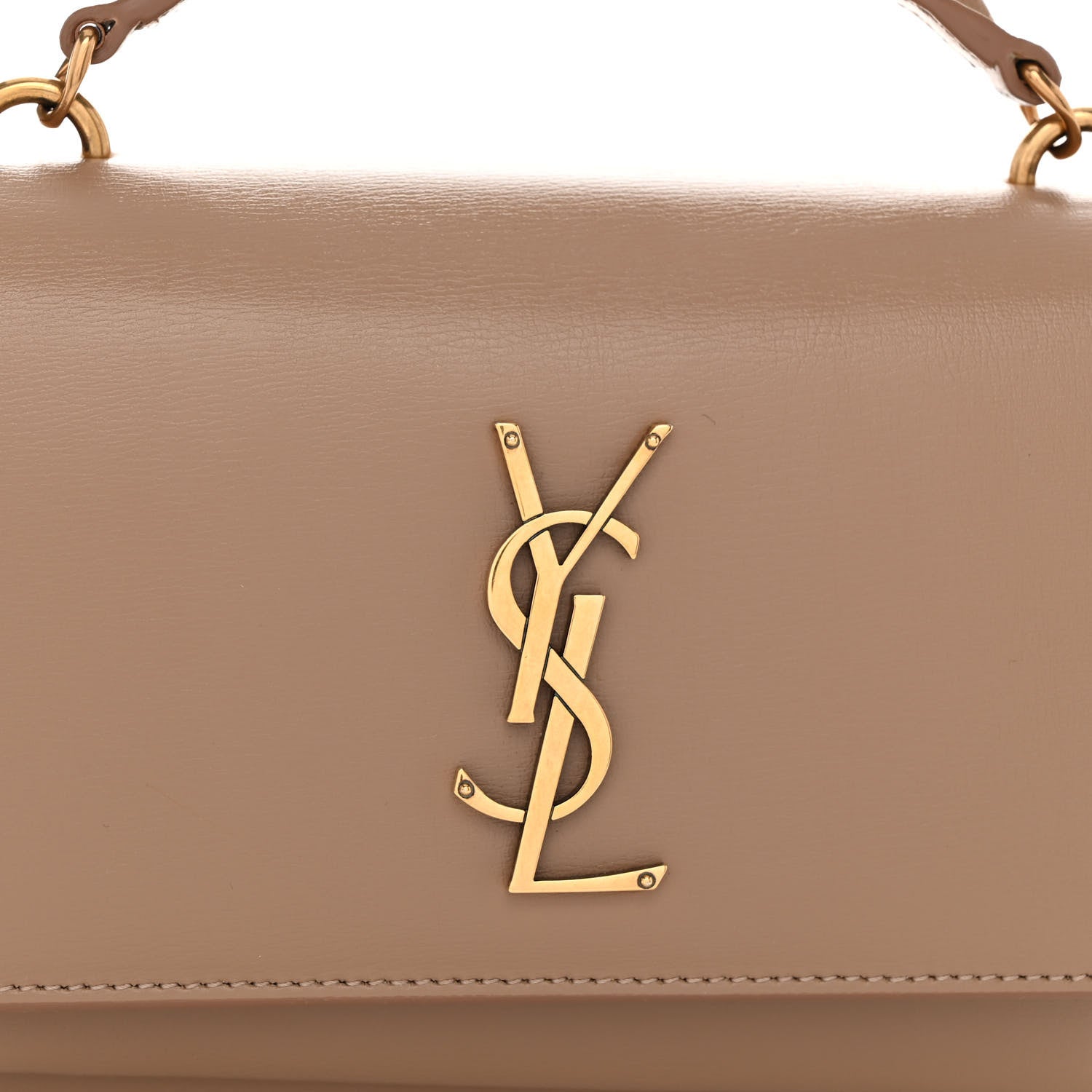 Saint Laurent Calfskin Monogram Sunset Chain Wallet Nude Powder 7 of 9
