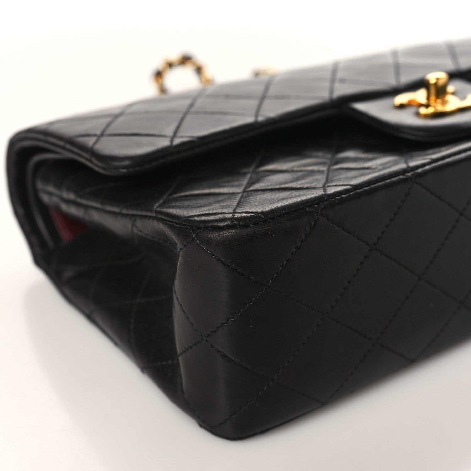 Chanel Lambskin Quilted Medium Double Flap Black 8 of 12