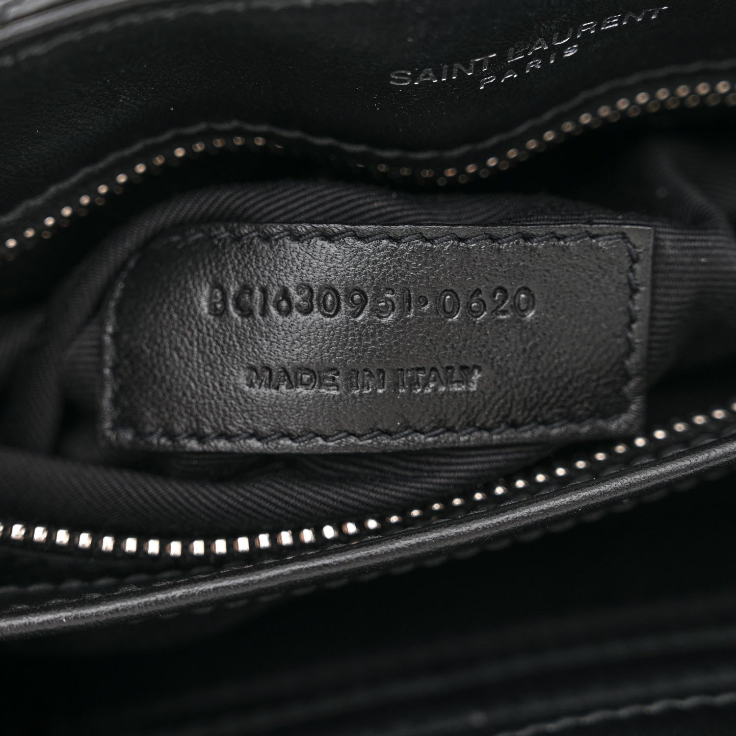 Saint Laurent Calfskin Y Quilted Monogram Toy Loulou Crossbody Bag Black 7 of 10