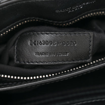 Saint Laurent Calfskin Y Quilted Monogram Toy Loulou Crossbody Bag Black 7 of 10