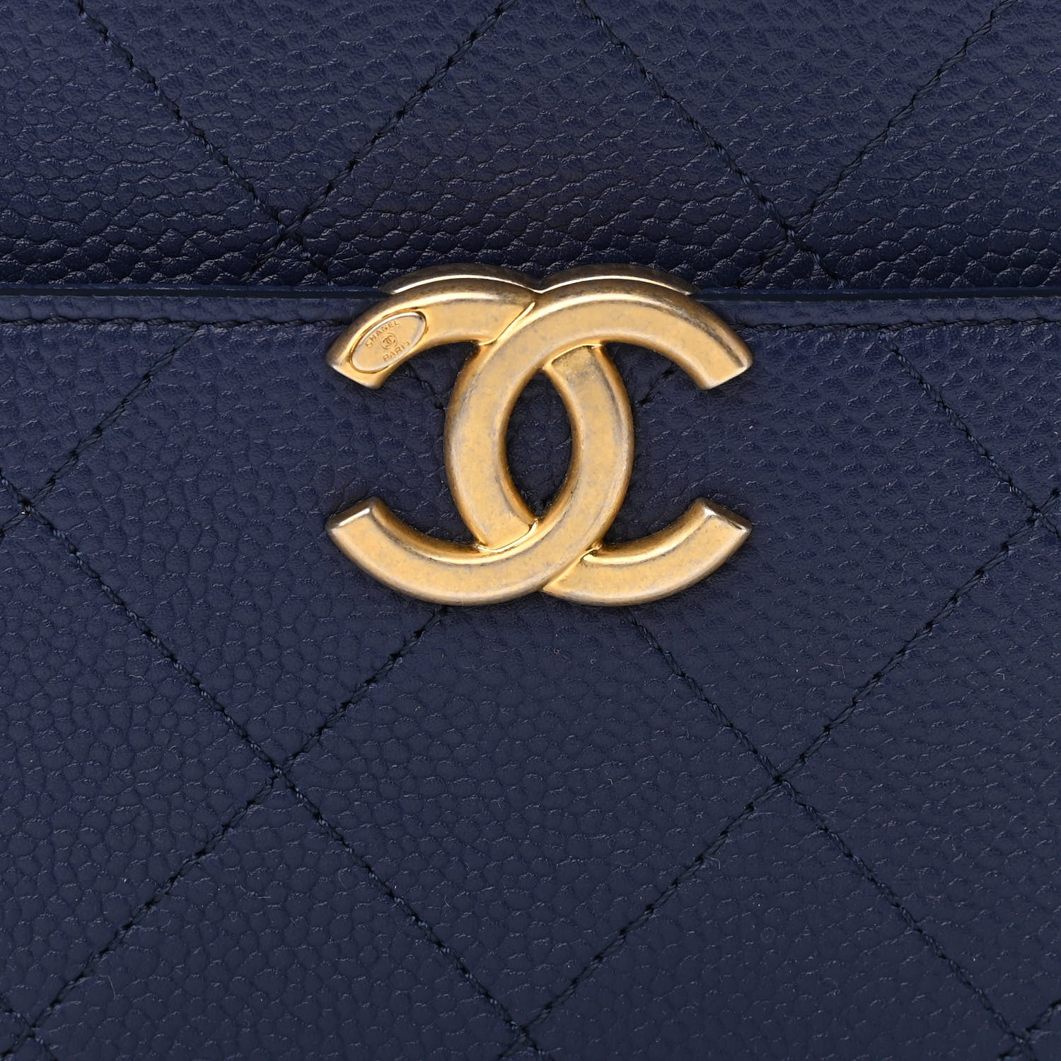 Chanel Caviar Quilted Waist Bag Navy Blue 8 of 10