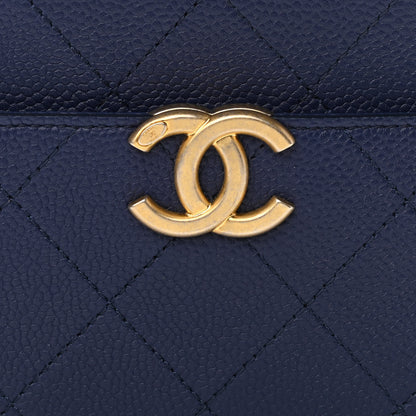 Chanel Caviar Quilted Waist Bag Navy Blue 8 of 10