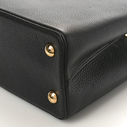 Louis Vuitton Taurillon Studded Capucines PM Black 8 of 8