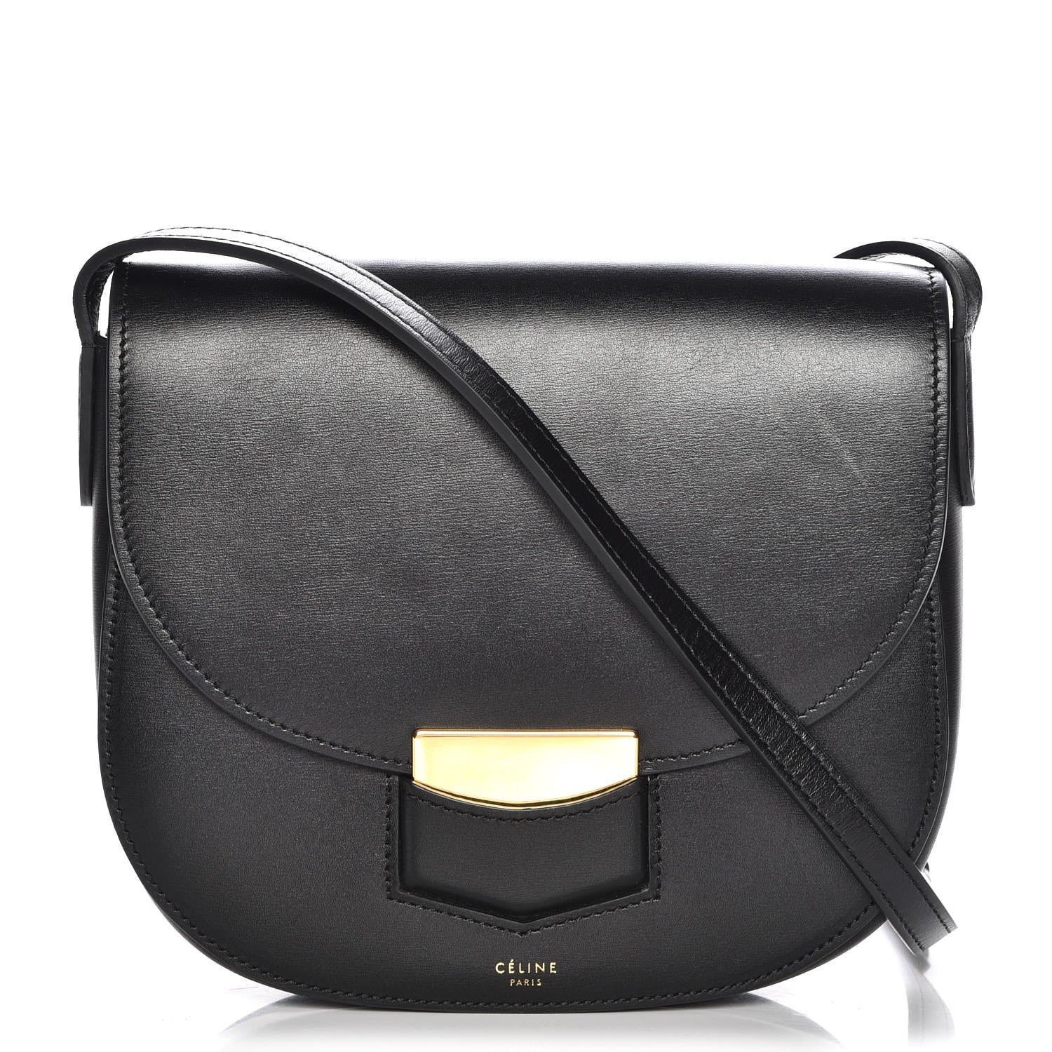 Celine Palmelato Calfskin Small Trotteur Black 1 of 6
