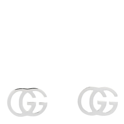Gucci 18K White Gold Running G Stud Earrings 1 of 4