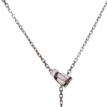 Cartier 18K White Gold Diamond Lariat Slide Pendant Necklace 6 of 9