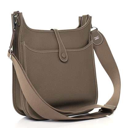 Hermes Taurillon Clemence Evelyne III PM Etoupe 2 of 7