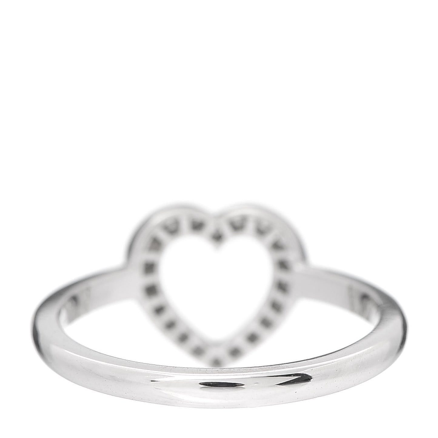 Platinum Diamond Heart Ring 49 4.75