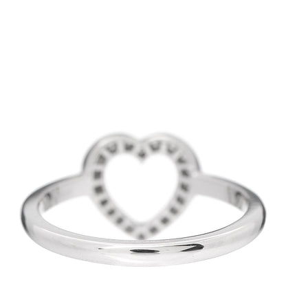 Tiffany Platinum Diamond Heart Ring 49 4.75 4 of 5