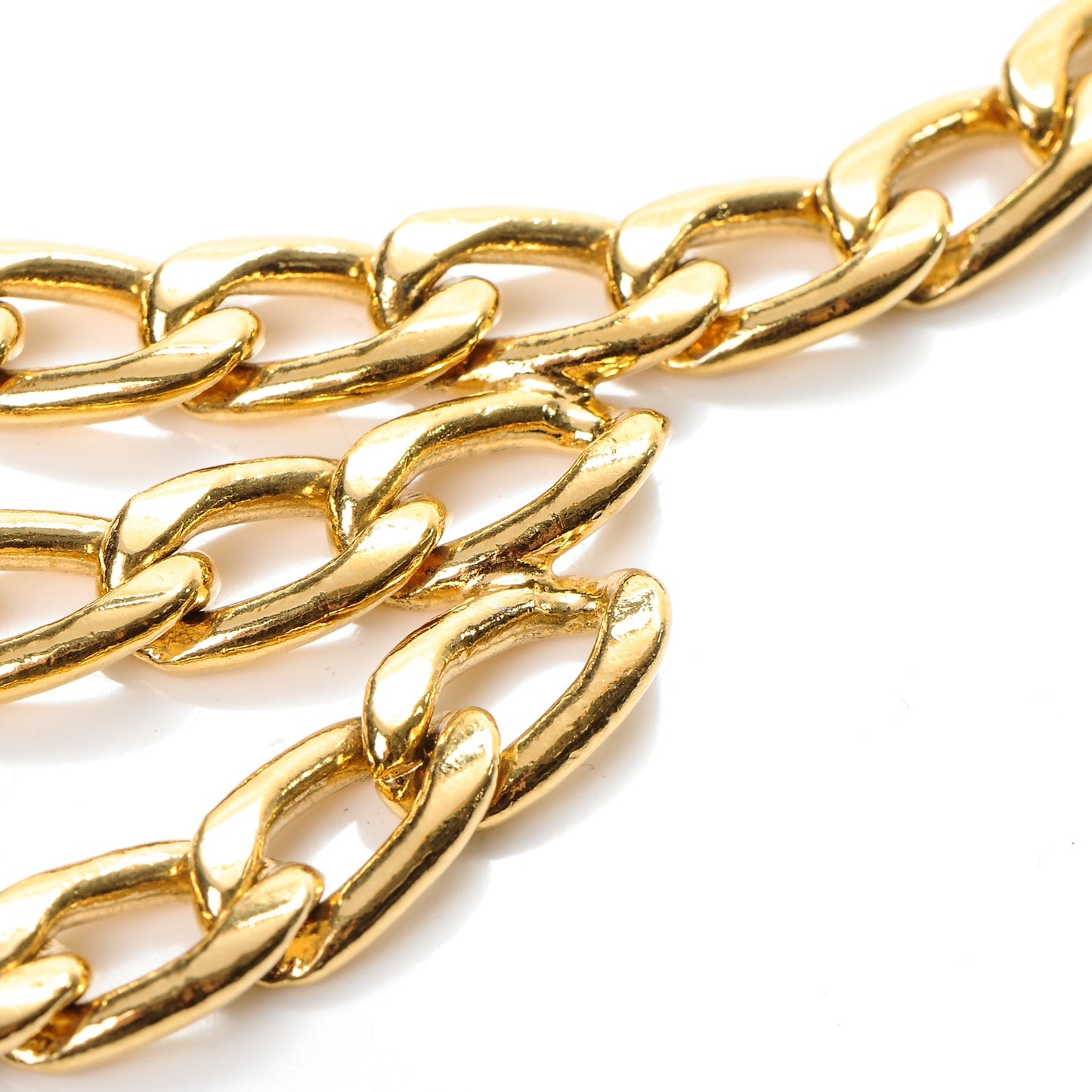 Chain CC Medallion Belt Gold