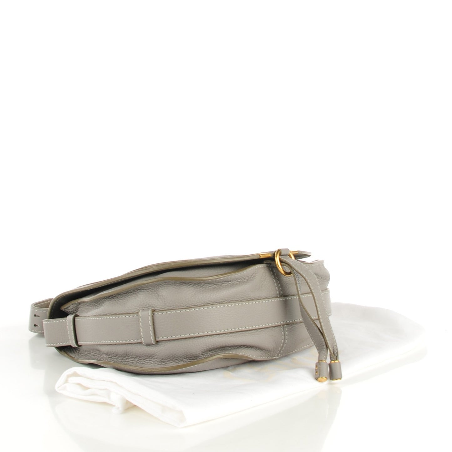 Calfskin Medium Marcie Round Crossbody Bag Cashmere Grey