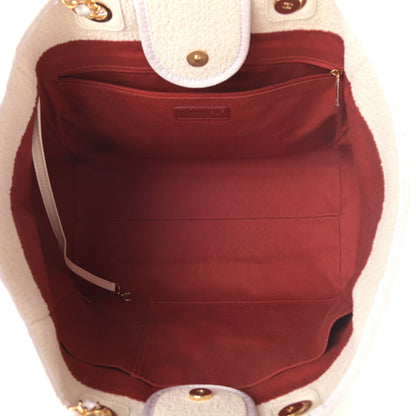 Chanel Lurex Boucle Medium Deauville Tote White 5 of 10