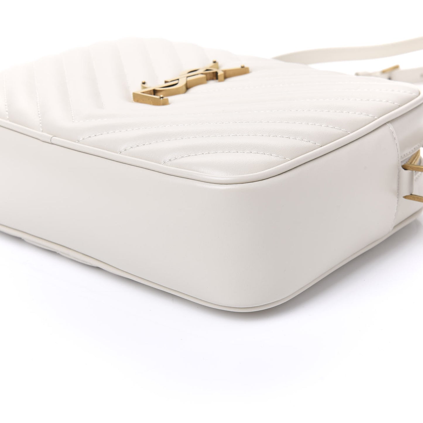 Calfskin Matelasse Monogram Lou Camera Bag Crema Soft