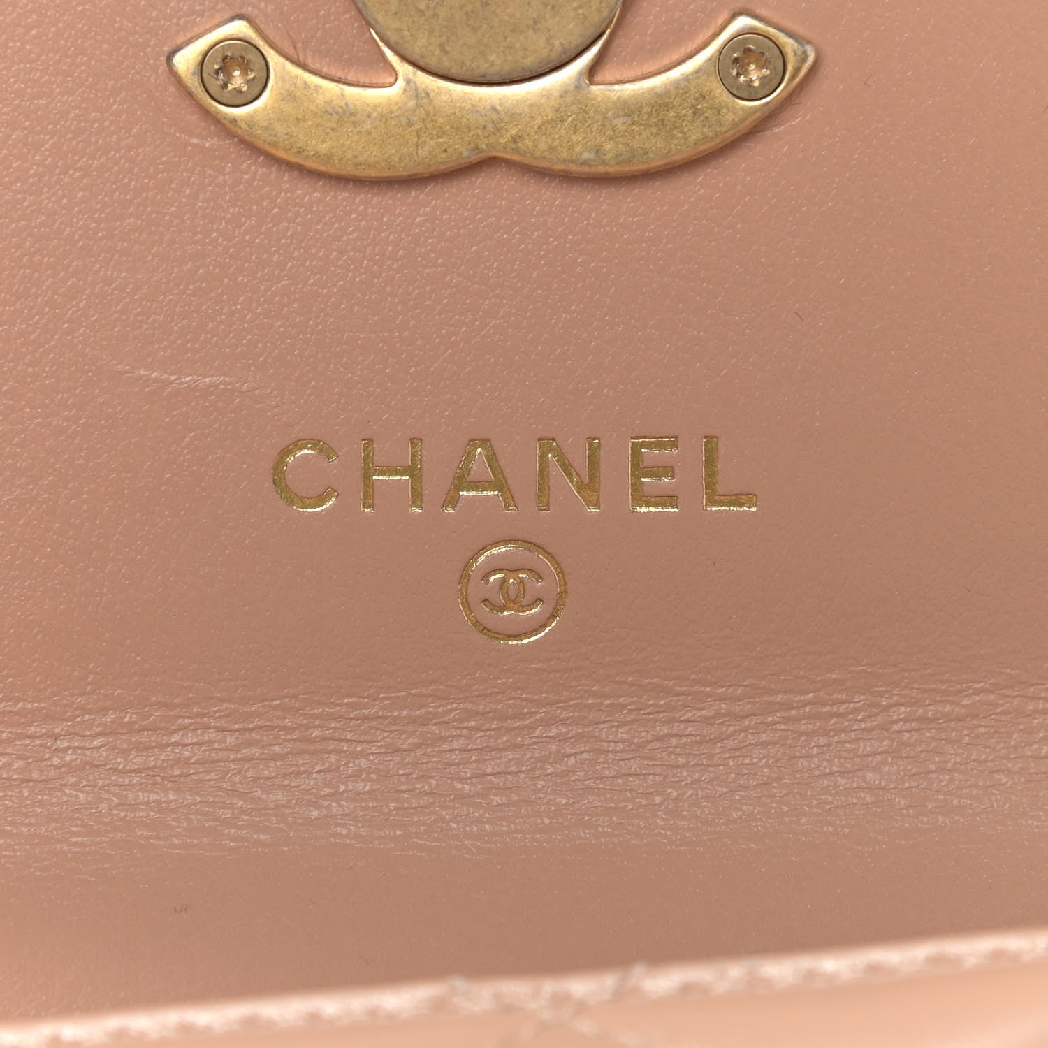 Chanel Calfskin Quilted Perfect Fit Coin Purse With Chain Beige 6 of 10