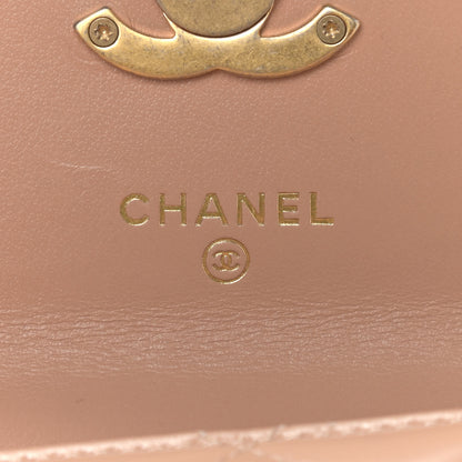 Chanel Calfskin Quilted Perfect Fit Coin Purse With Chain Beige 6 of 10