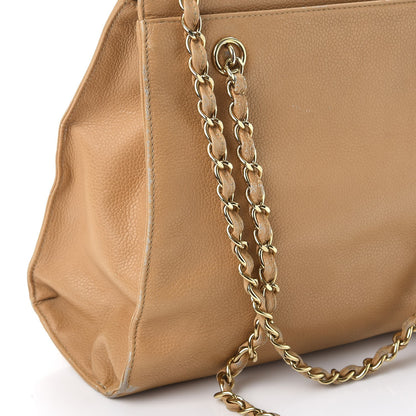 Chanel Caviar CC Small Tote Bag Beige 24 of 27
