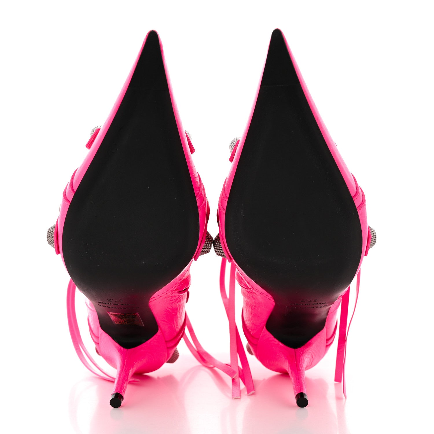 Balenciaga Agneau Arena Cagole 90mm Ankle Boots 37.5 Fluo Pink 5 of 10