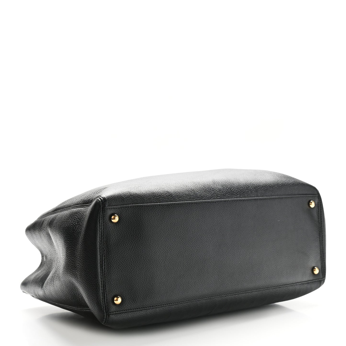 Calfskin Cerf Executive Shopper Tote Black