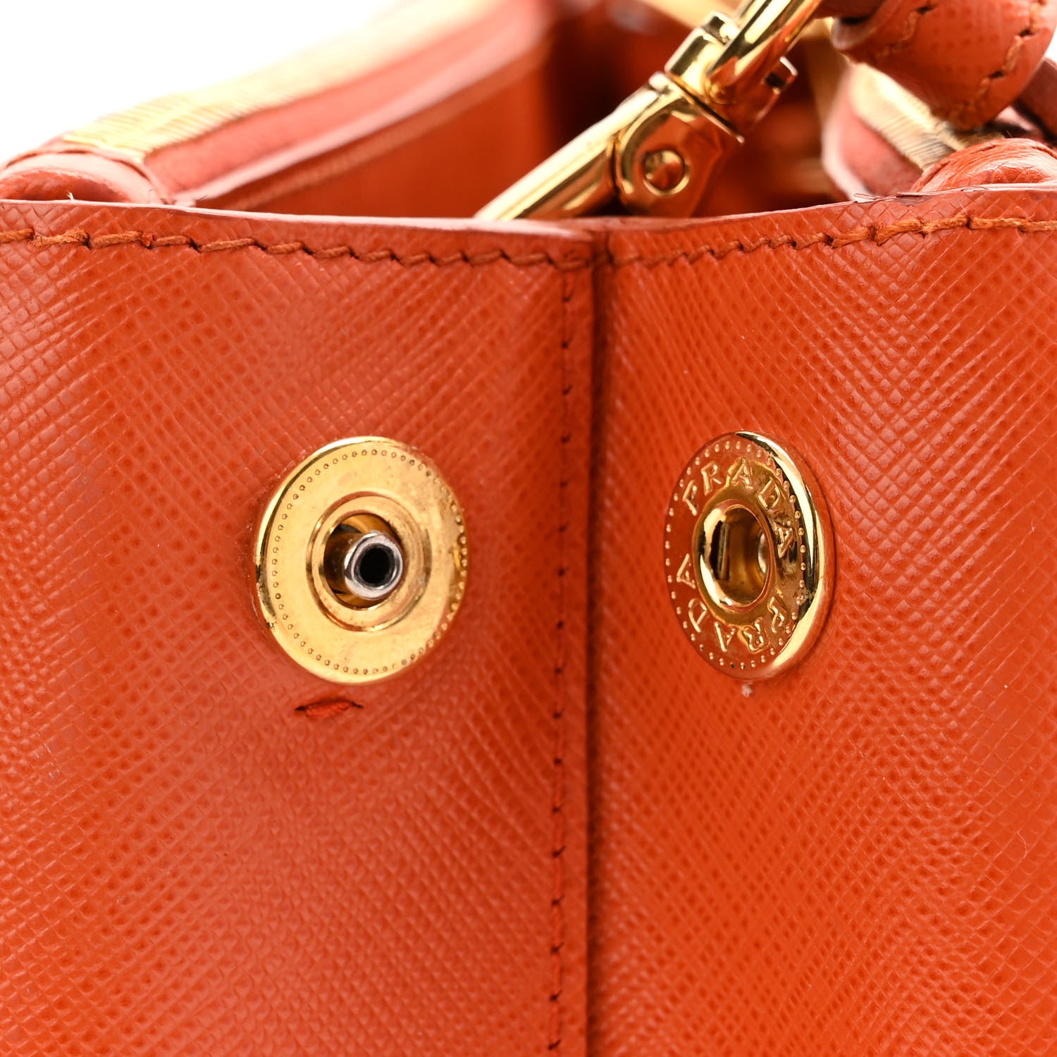 Prada Saffiano Lux Galleria Double Zip Tote Papaya 11 of 11