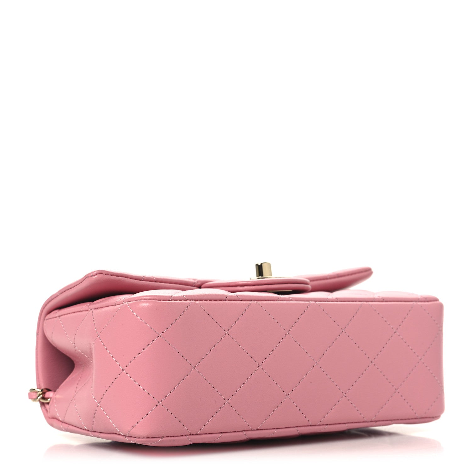 Chanel Lambskin Quilted Mini Top Handle Rectangular Flap Pink 4 of 11