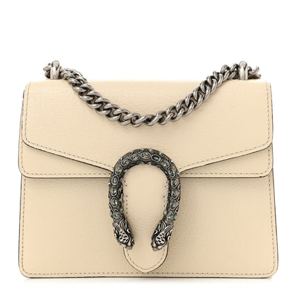 Gucci Textured Calfskin Crystal Mini Dionysus Shoulder Bag Mystic White 1 of 11